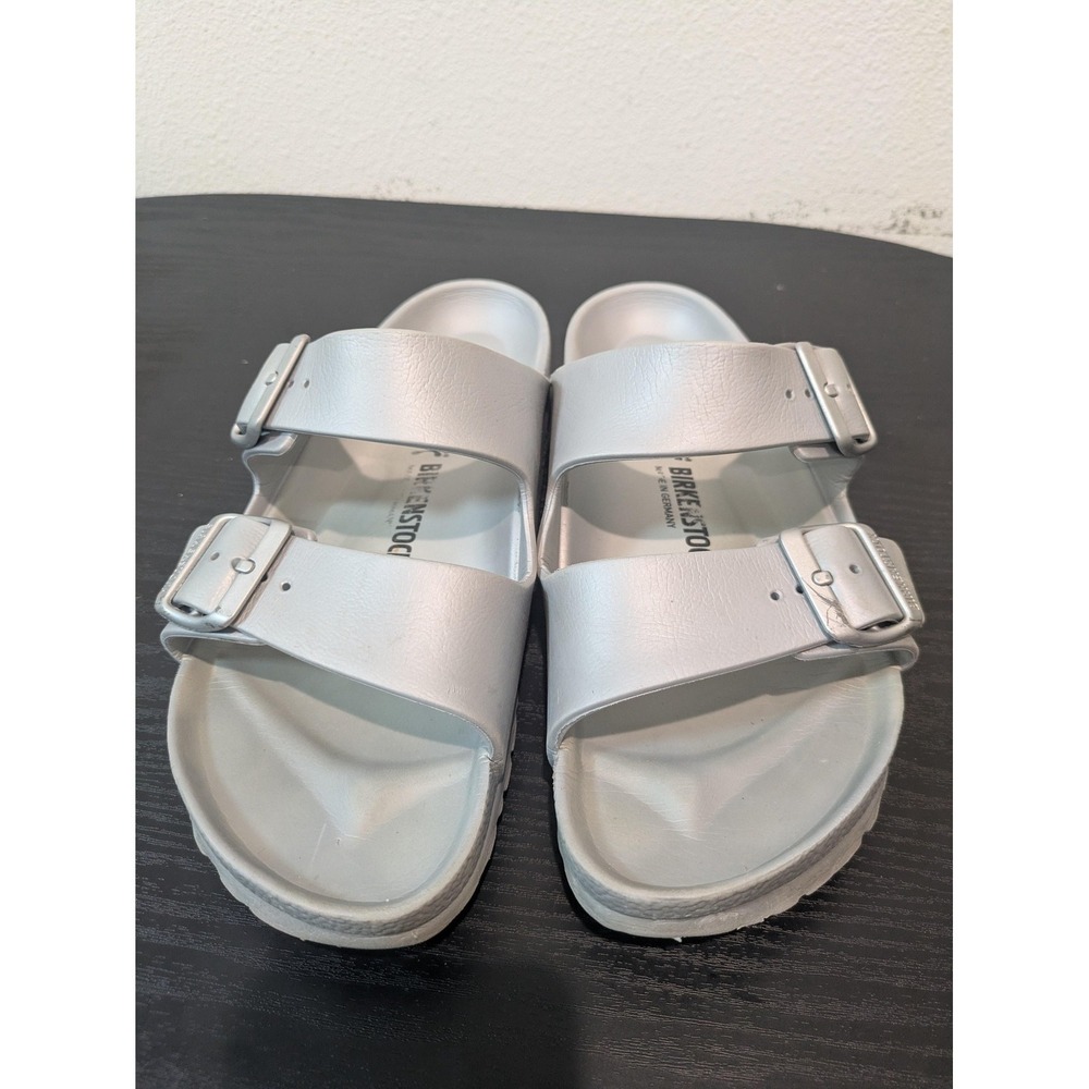 Birkenstock Arizona EVA Sandals Womens Size 8 Silver Slide Germany Waterproof - Picture 5 of 8